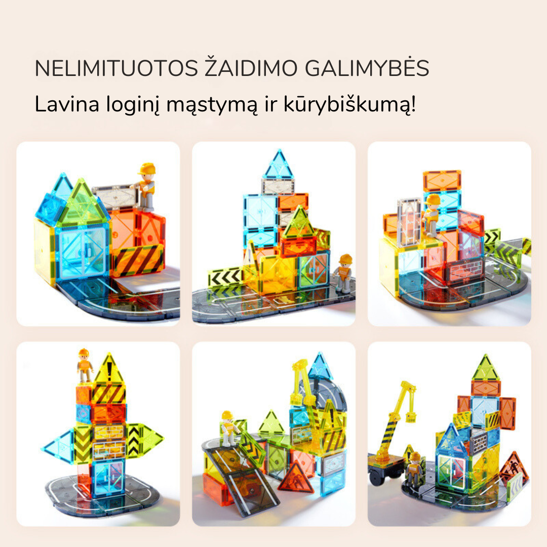 Magnetinis konstruktorius - Mažasis architektas - 36 dalių