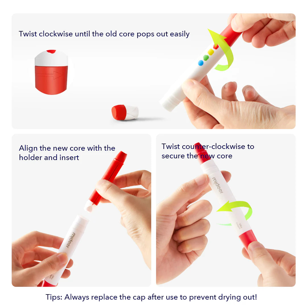 Addition of silk crayons, 12 colors