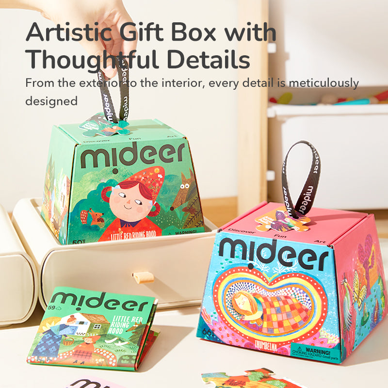 Menininkės kurta dėlionė - Raudonkepuraitė, 59 dalys