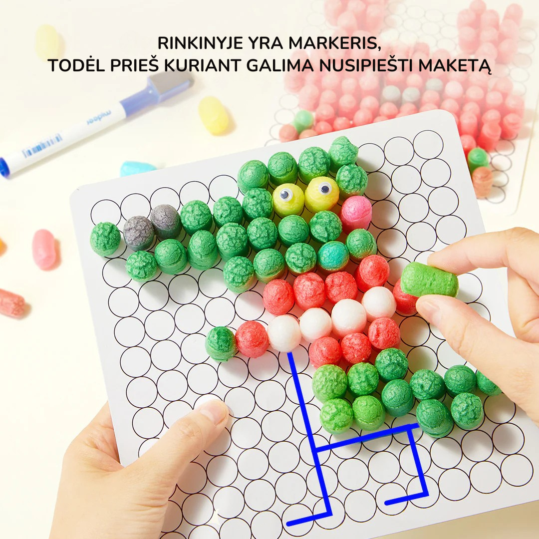 Kūrybinis kukurūzų mozaikos rinkinys