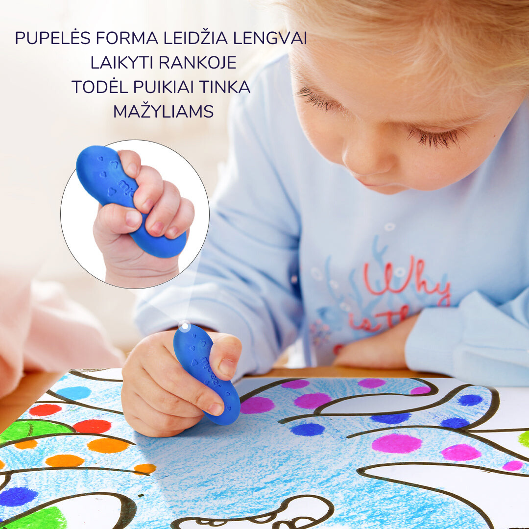 Beeswax crayon beans - 8 colors