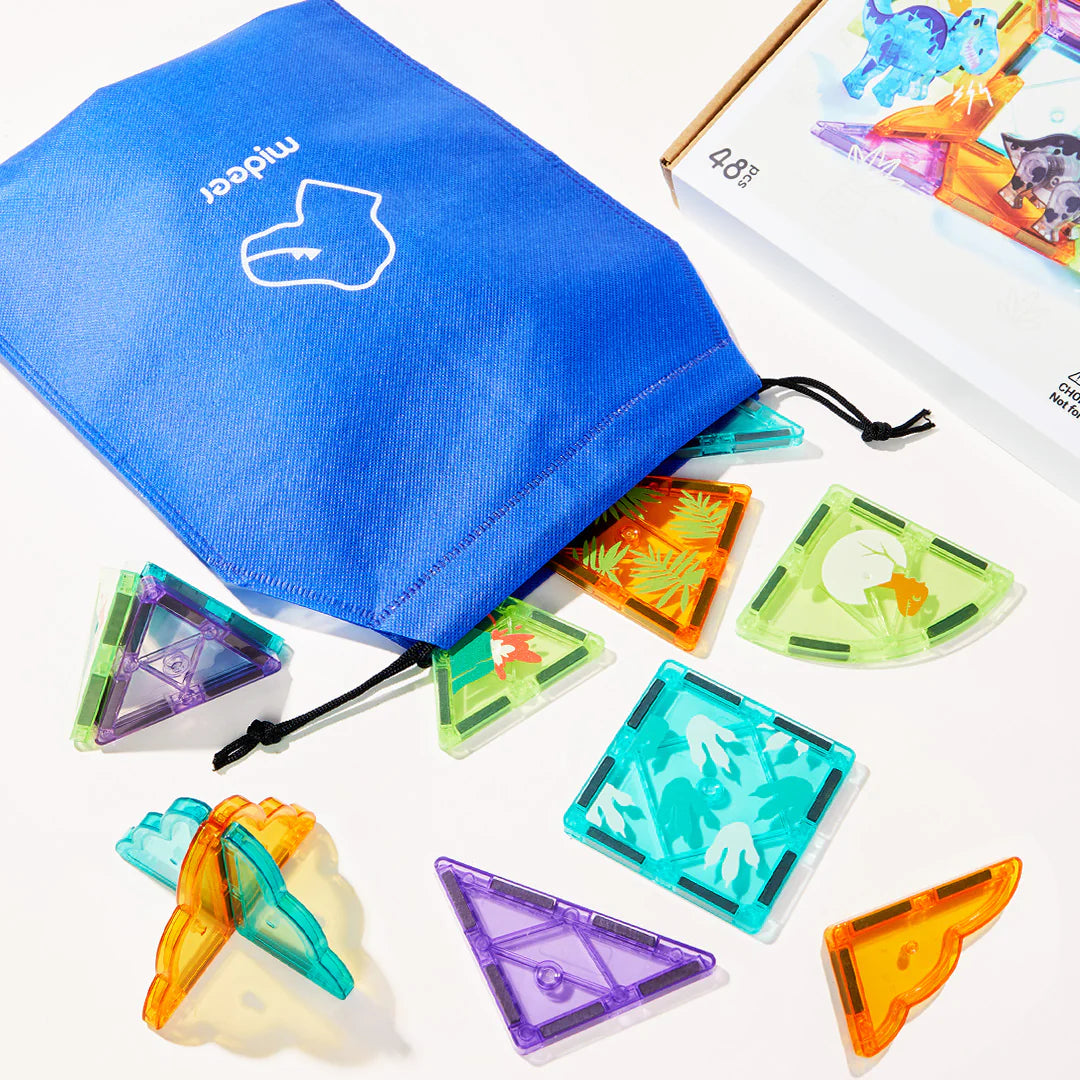 Magnetinis konstruktorius - Dinozaurai - 48 dalių