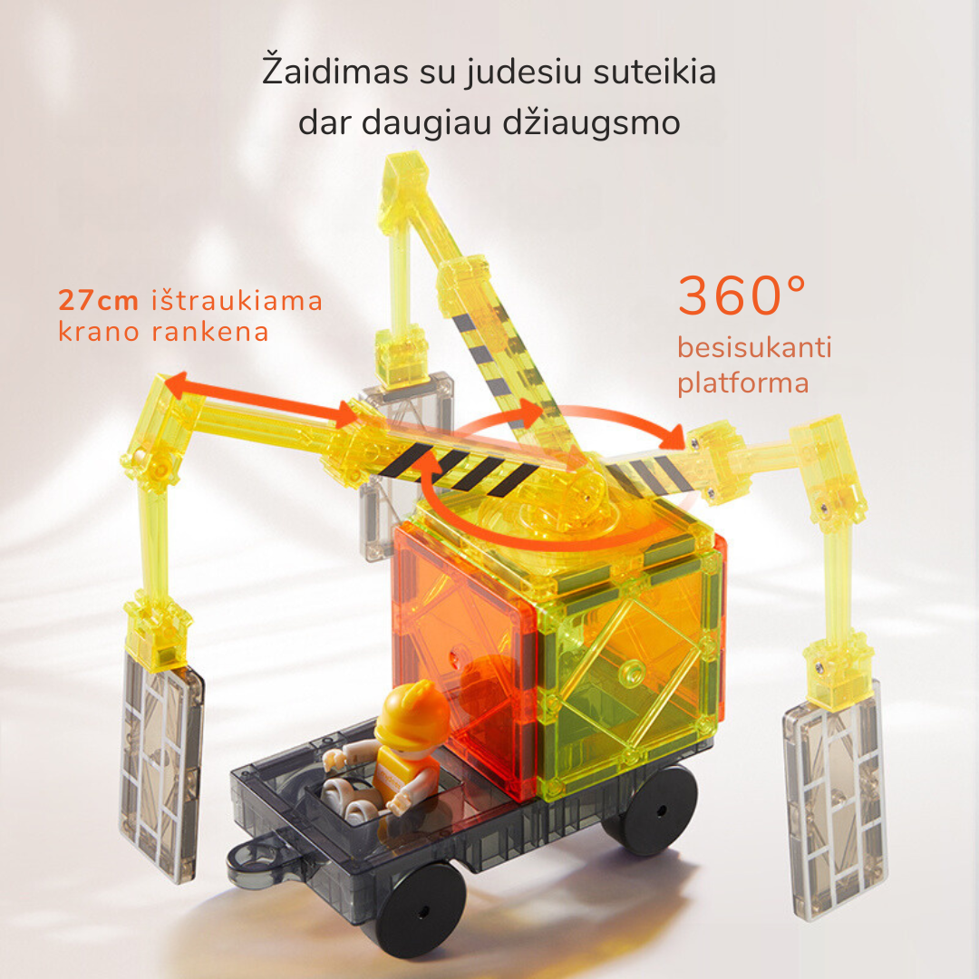 Magnetinis konstruktorius - Mažasis architektas - 36 dalių