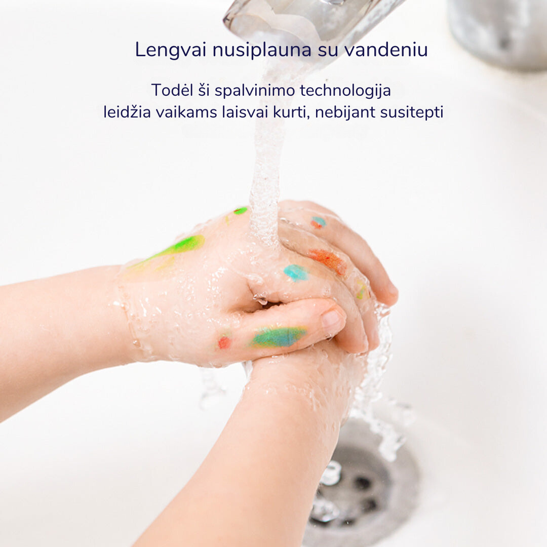 Paints for drawing with fingers - 12 colors