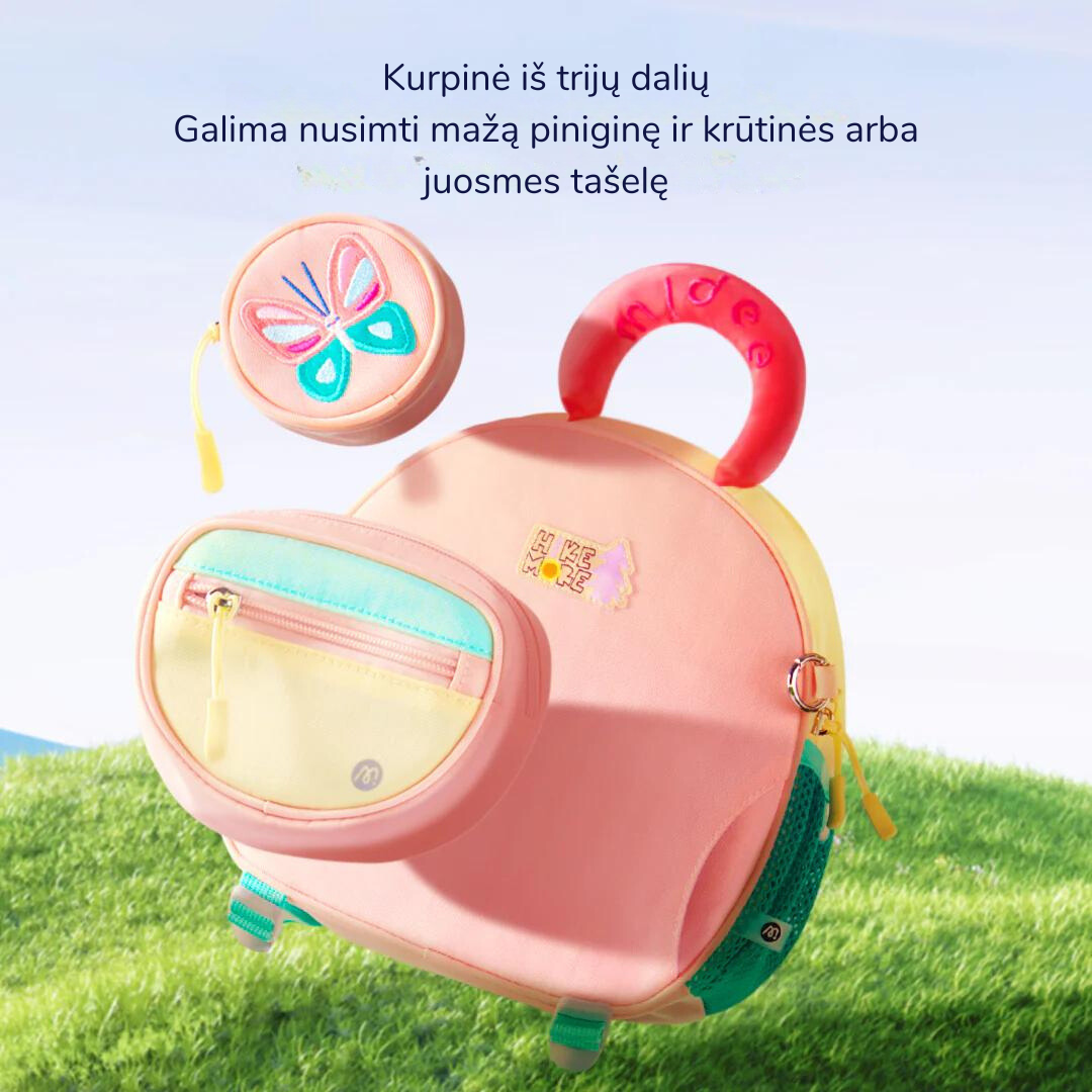 Vaikiška išvykų kuprinė - Rausva