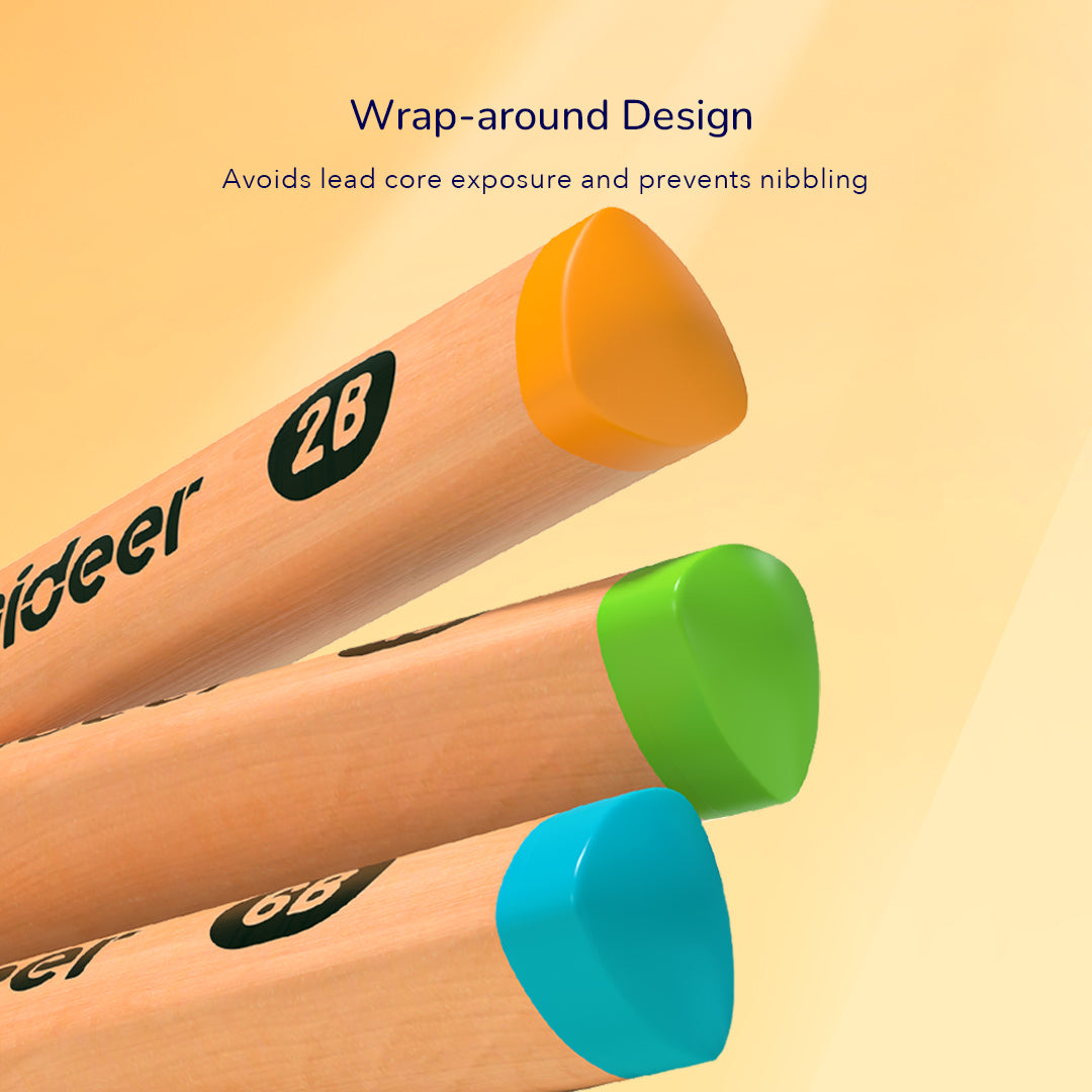 Stori trikampiai pieštukai 2B, 6vnt