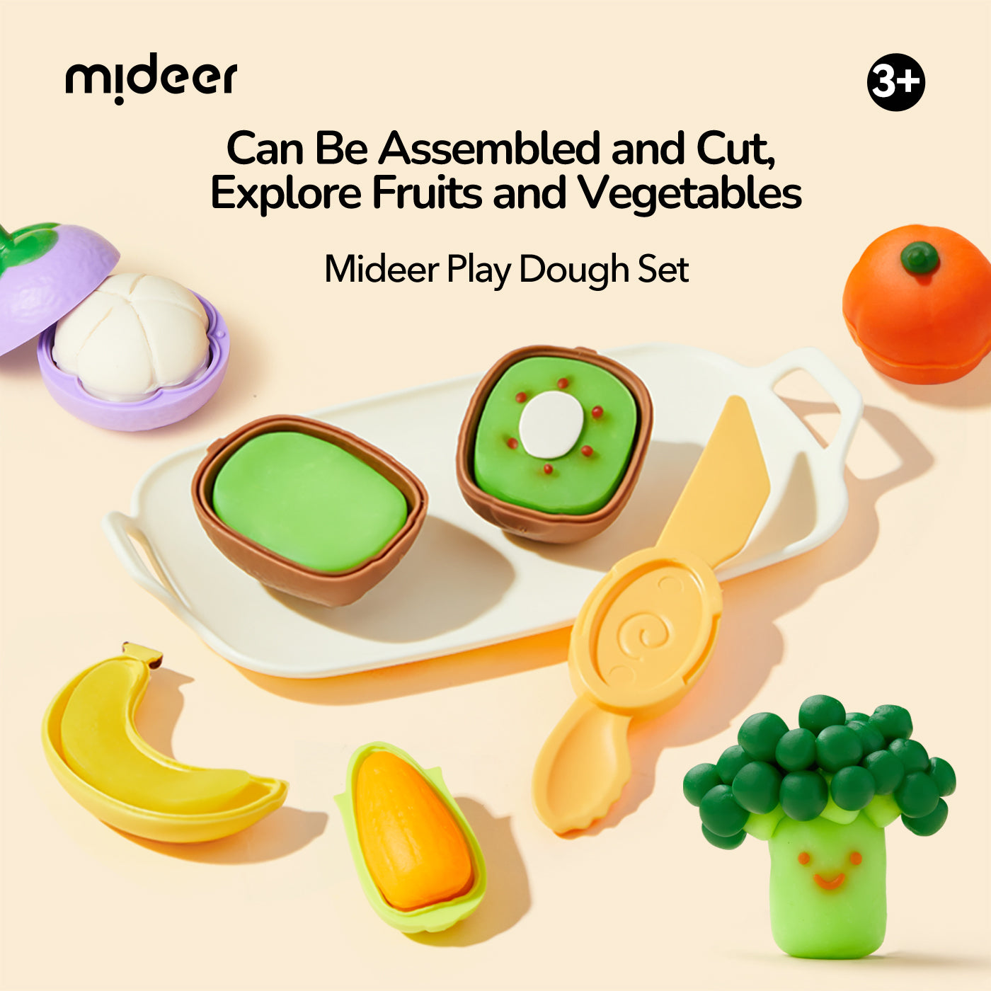 MODELINO LIPDYMO RINKINYS - VAISIAI IR DARŽOVĖS