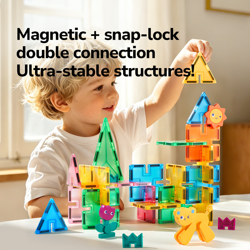 2-in-1 Magnetic Building Set - 48 Pieces