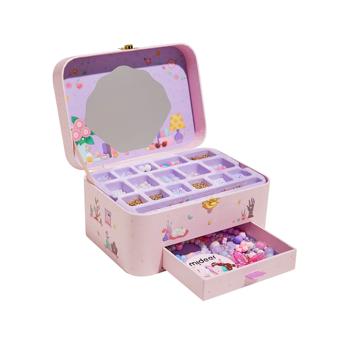 Papuošalų kūrimo rinkinys su papuošalų dėžute