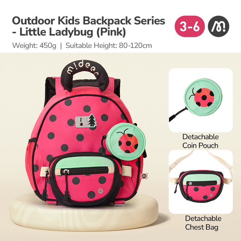 Preschool Backpack - Pink Ladybug