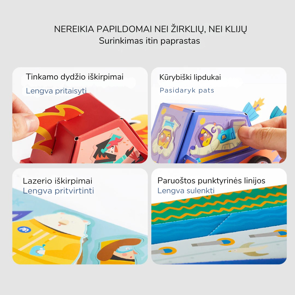 Popieriaus rankdarbių rinkinys - Vėjo malūnėliai