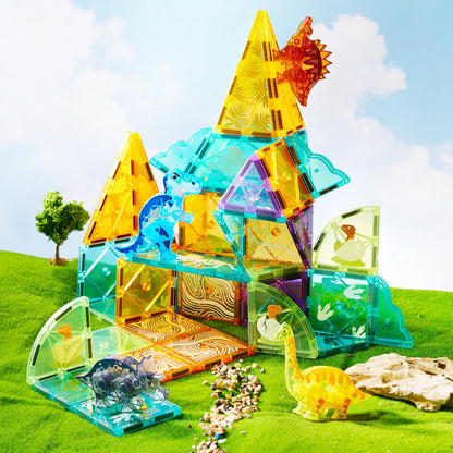 Magnetinis konstruktorius - Dinozaurai - 48 dalių