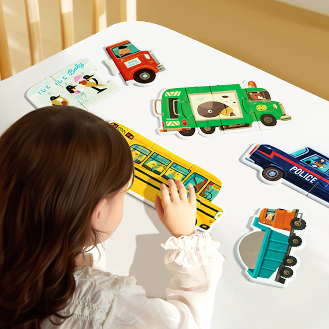 6-in-1 Puzzle Set – Vehicles