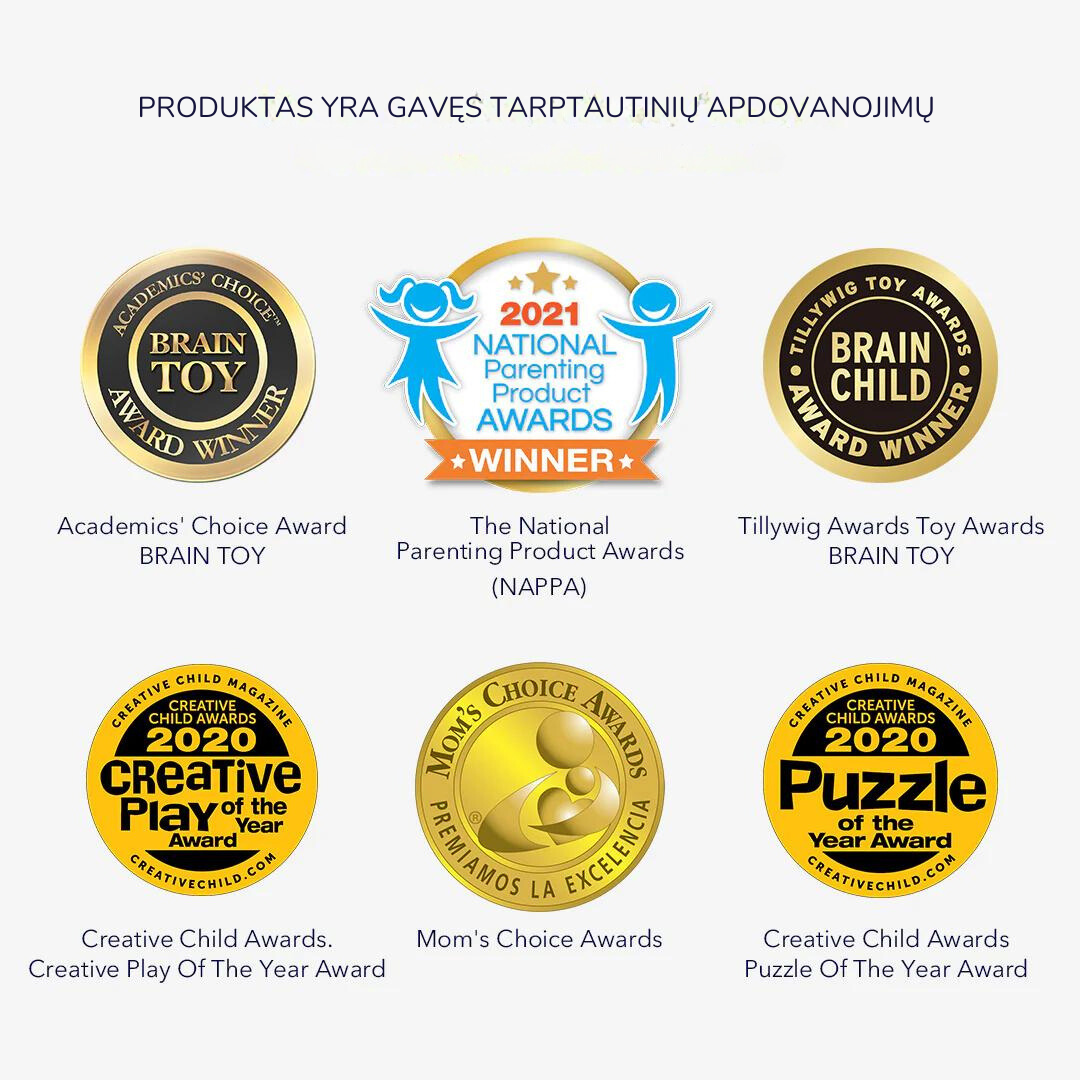 Level Up dėlionių rinkinys - 2 lygis Dinozaurų projektai