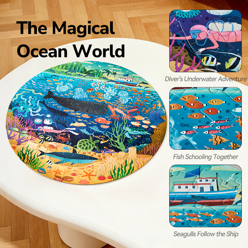 Circular puzzle Underwater adventure