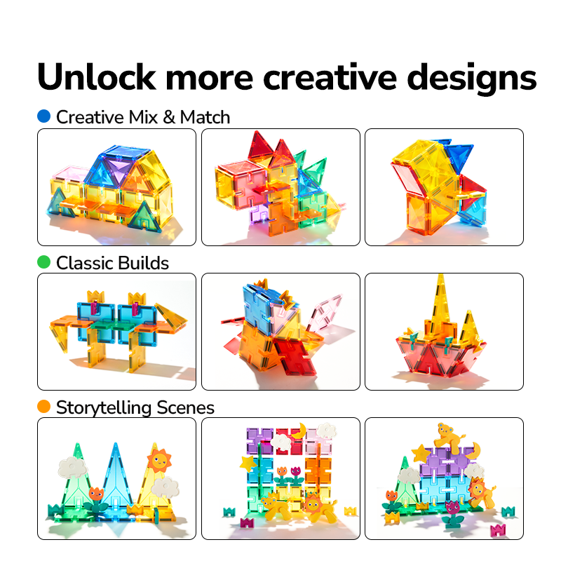 2-in-1 Magnetic Building Set - 48 Pieces