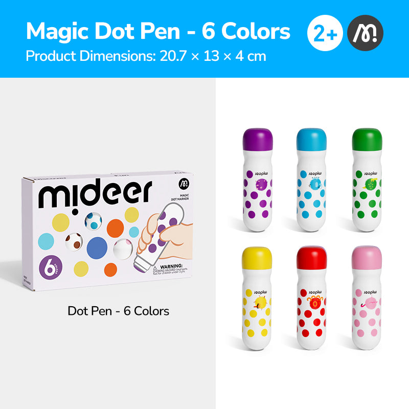 Washable felt-tip markers - 6 colors