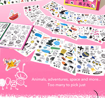 Tatuiruočių / lipdukų rinkinys - MINI blue