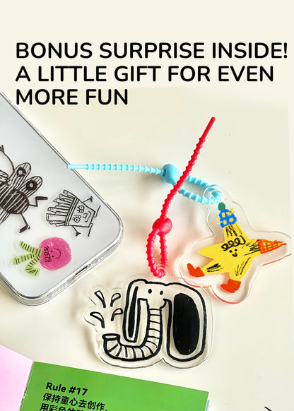 Tatuiruočių / lipdukų rinkinys - MINI blue