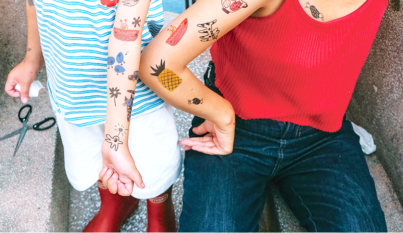 Tattoo and Sticker Set - MINI Blue