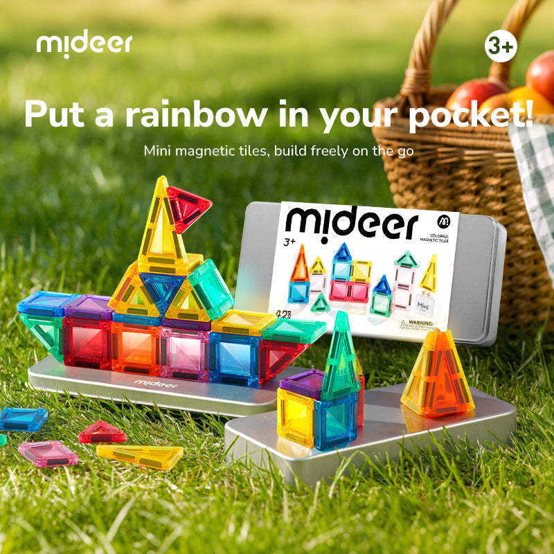 Mini Magnetic Building Set in a Metal Tin