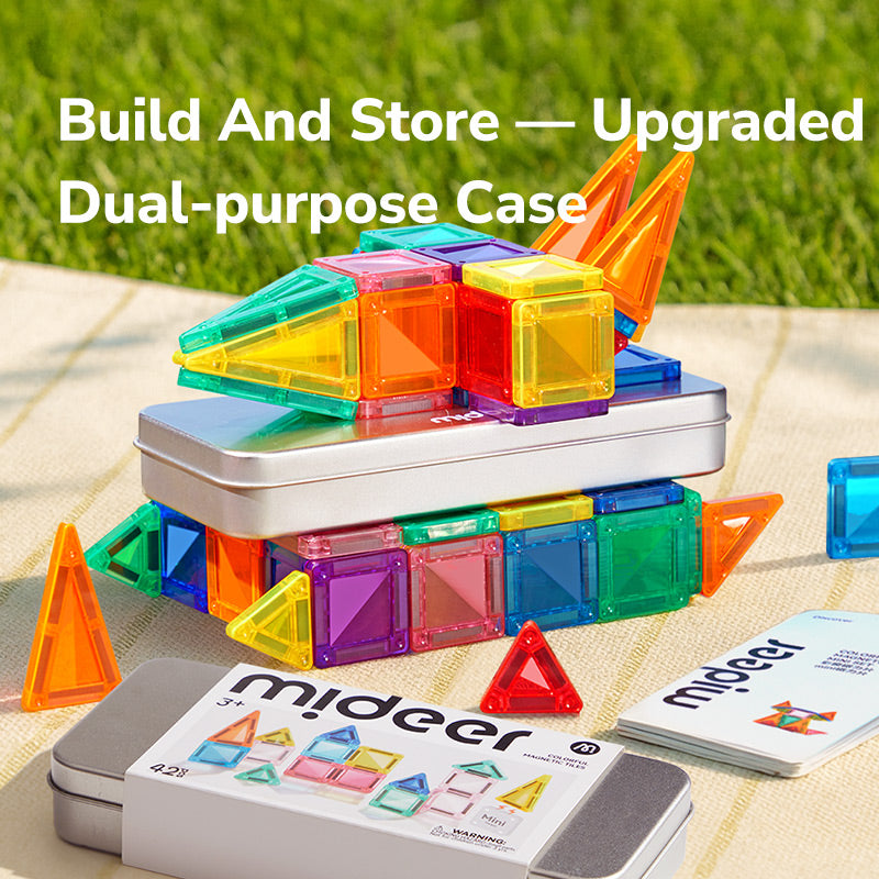 Mini Magnetic Building Set in a Metal Tin