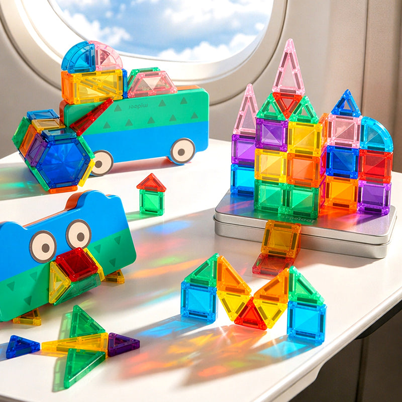 MINI MAGNETINIS KONSTRUKTORIUS METALINĖJE DĖŽUTĖJE - geometrija