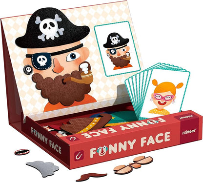 Žaidimų rinkinys su magnetine lenta Juokingi veidai