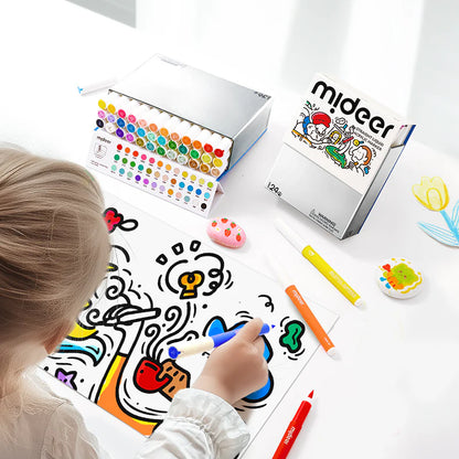 Akriliniai markeriai su skysto rašalo užpildu minkštu antgaliu - 36 spalvos