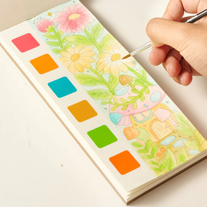 Spalvinimo akvarele knygelė Drugeliai ir gėlės