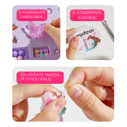 Rotaslietu izgatavošanas komplekts ar dārglietu kastīti