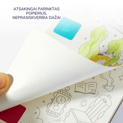 Spalvinimo akvarele knygelė Pasaulio nuotykiai