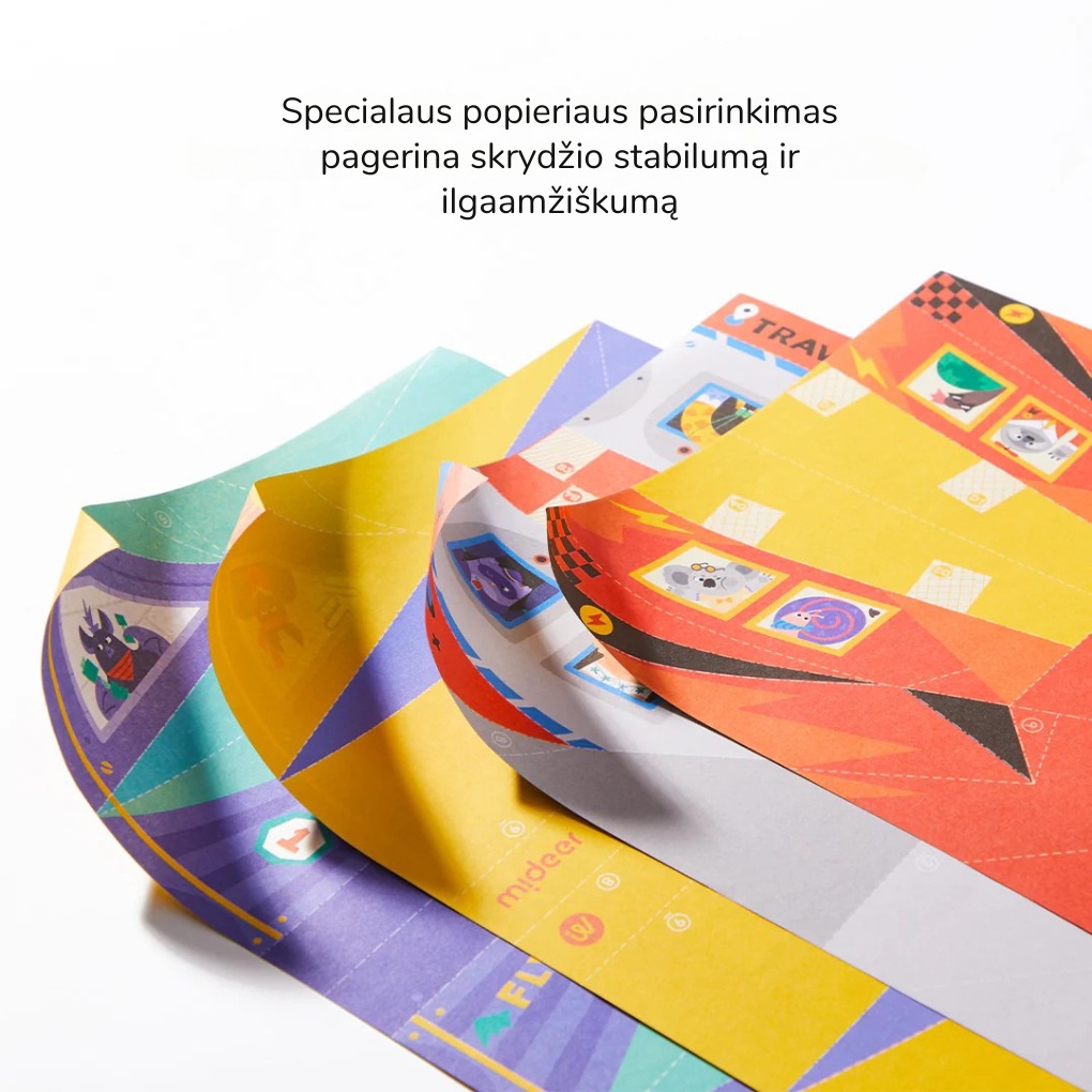 Popieriaus rankdarbių rinkinys - Vėjo malūnėliai