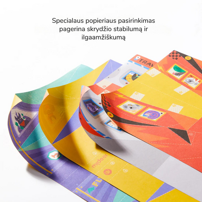 Popieriaus rankdarbių rinkinys - Vėjo malūnėliai