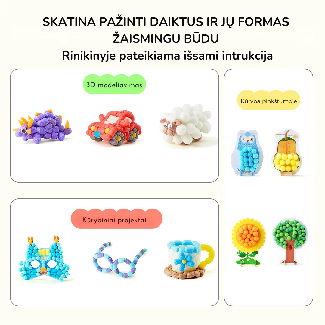 Kūrybinis kukurūzų mozaikos rinkinys
