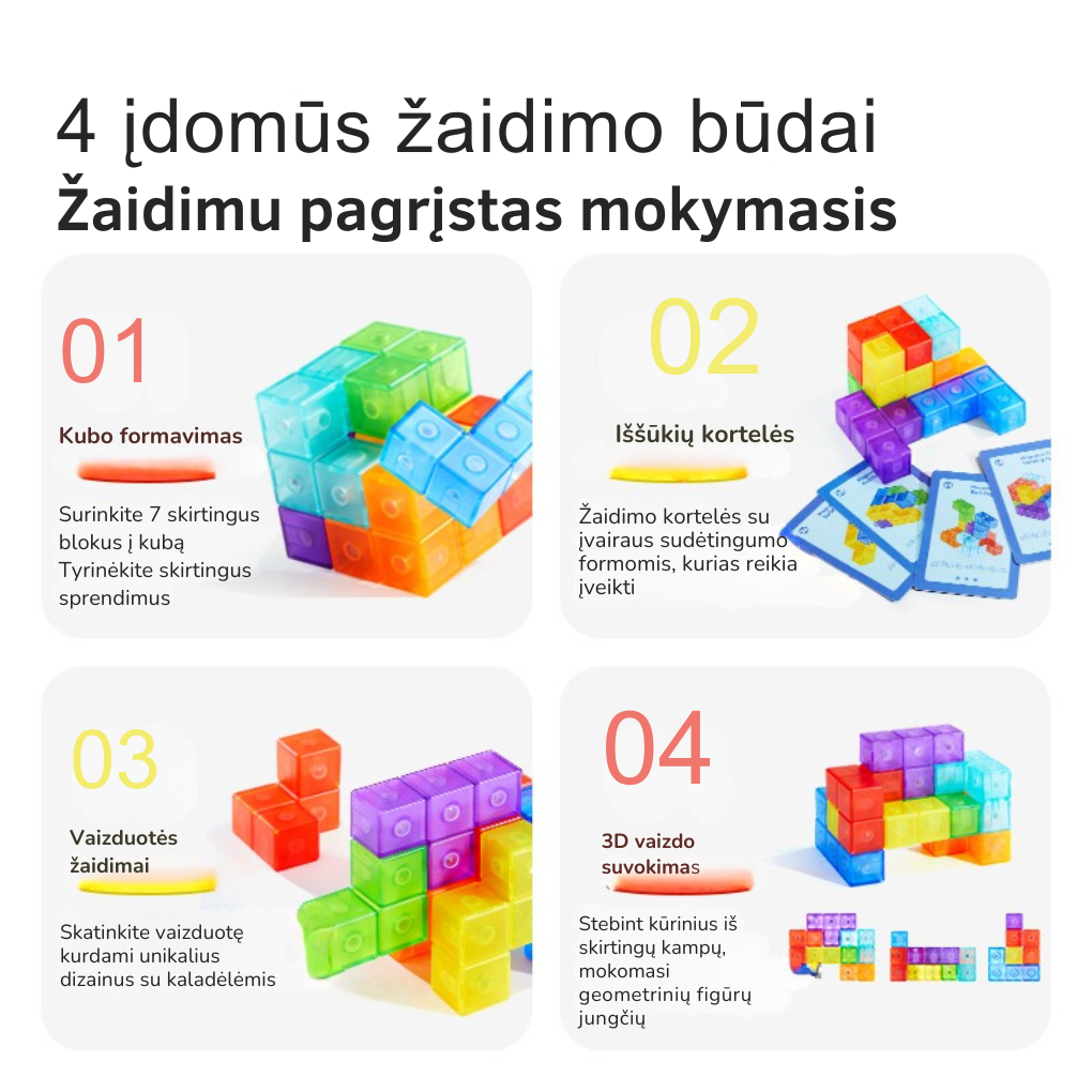 Mini magnetinis konstruktorius Kubas