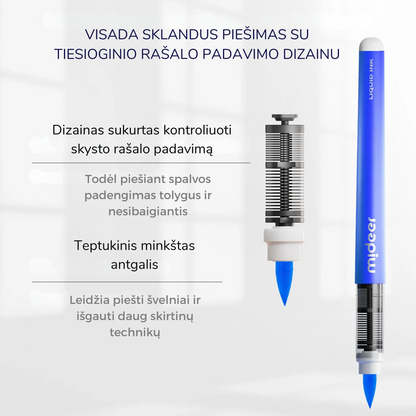 Akriliniai markeriai su skysto rašalo užpildu minkštu antgaliu - 36 spalvos