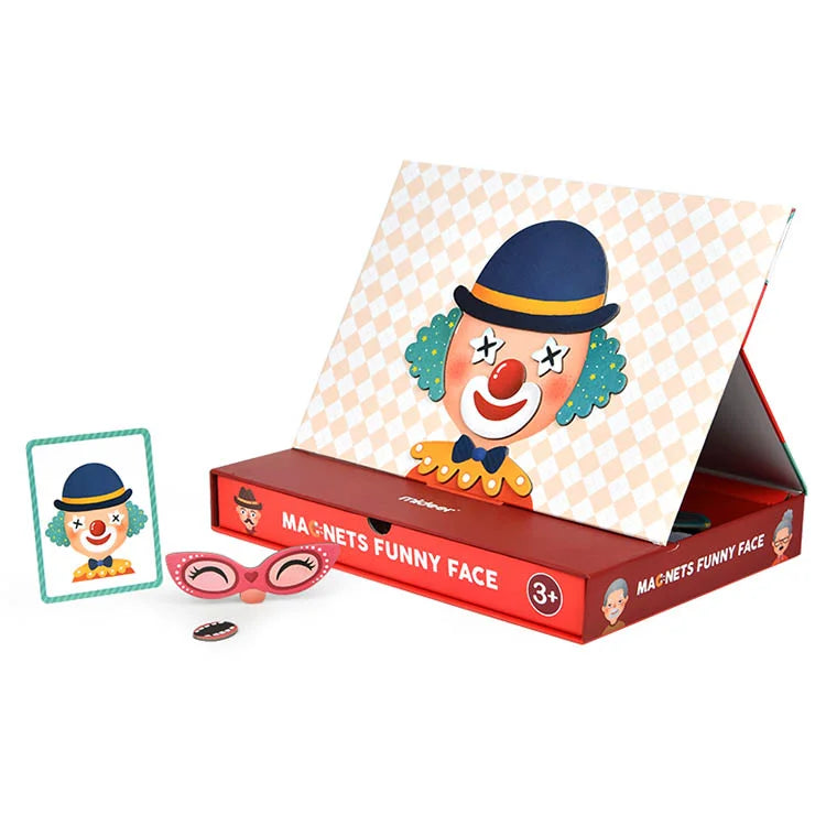 Žaidimų rinkinys su magnetine lenta Juokingi veidai