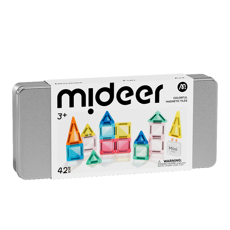 Mini Magnetic Building Set in a Metal Tin