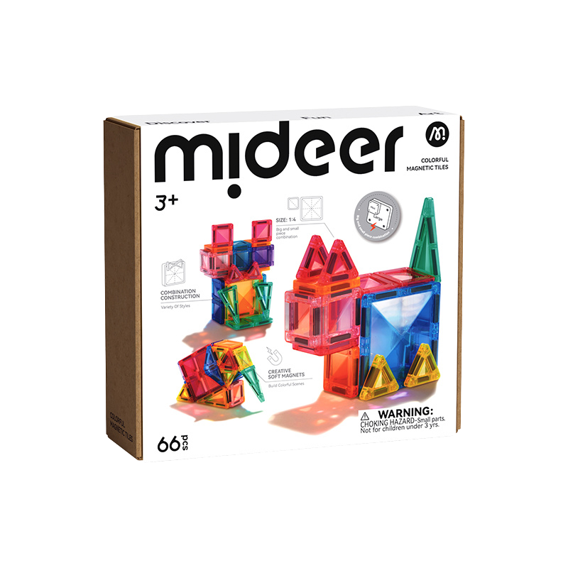 Mix and Match Magnetic Building Set - 66 Pieces