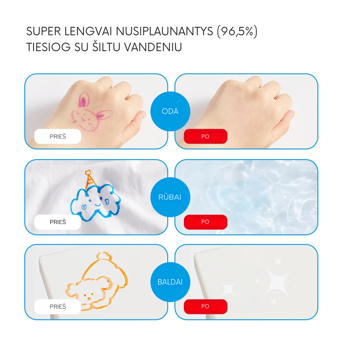 Washable felt-tip markers - 24 Colors