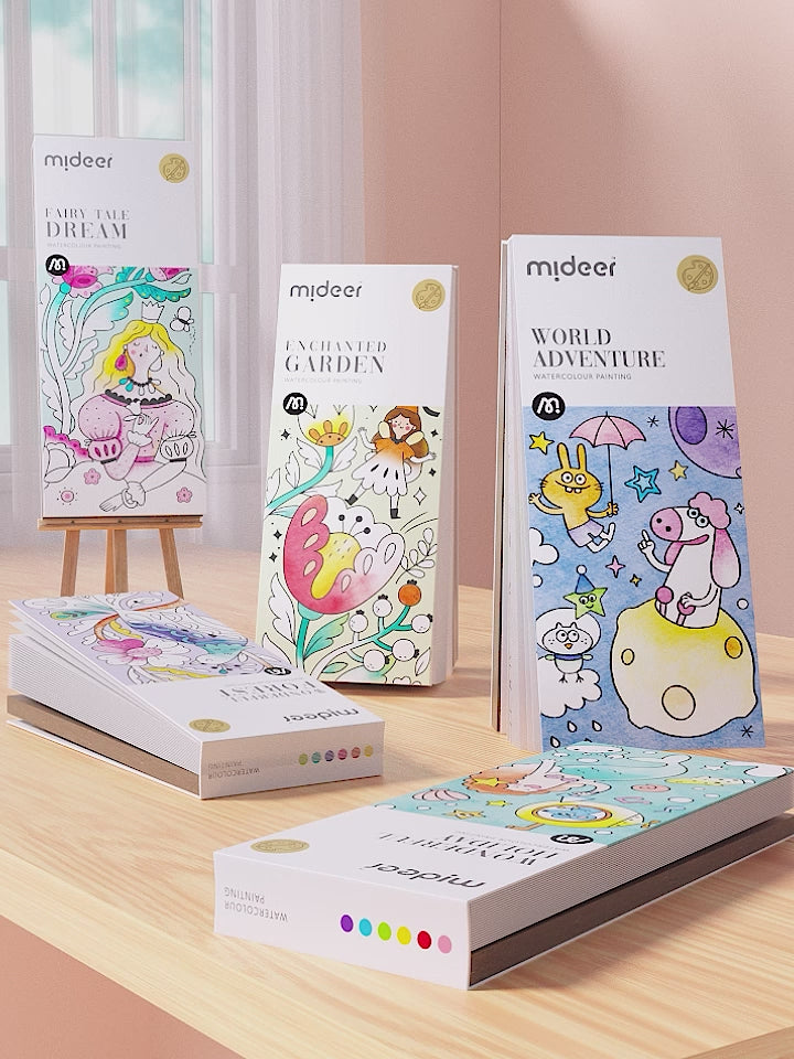 Spalvinimo akvarele knygelė Pasaulio nuotykiai