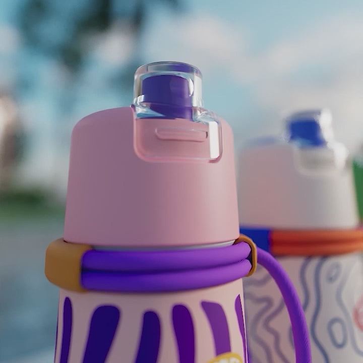 Vėsinanti 2in1 gertuvė su purškikliu, 500ml - Blush Pink