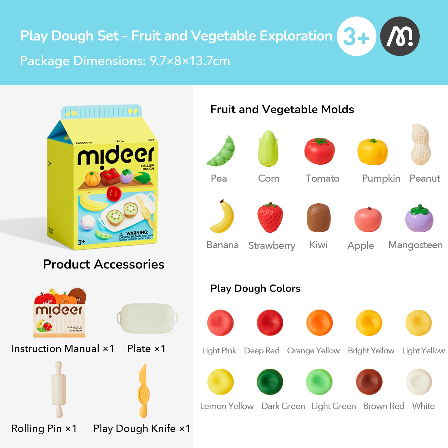 Modeling Clay Set - Fruits and Vegetables