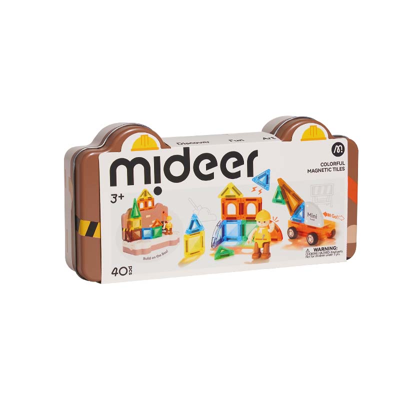 Mini Magnetic Building Set in a Metal Tin