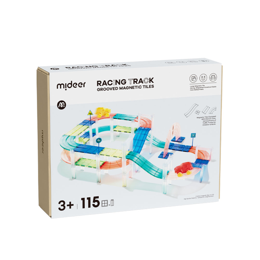 Magnetic Building Set – Racing Track with Electric Cars