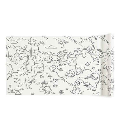 Adhesive coloring roll Amazing dinosaurs