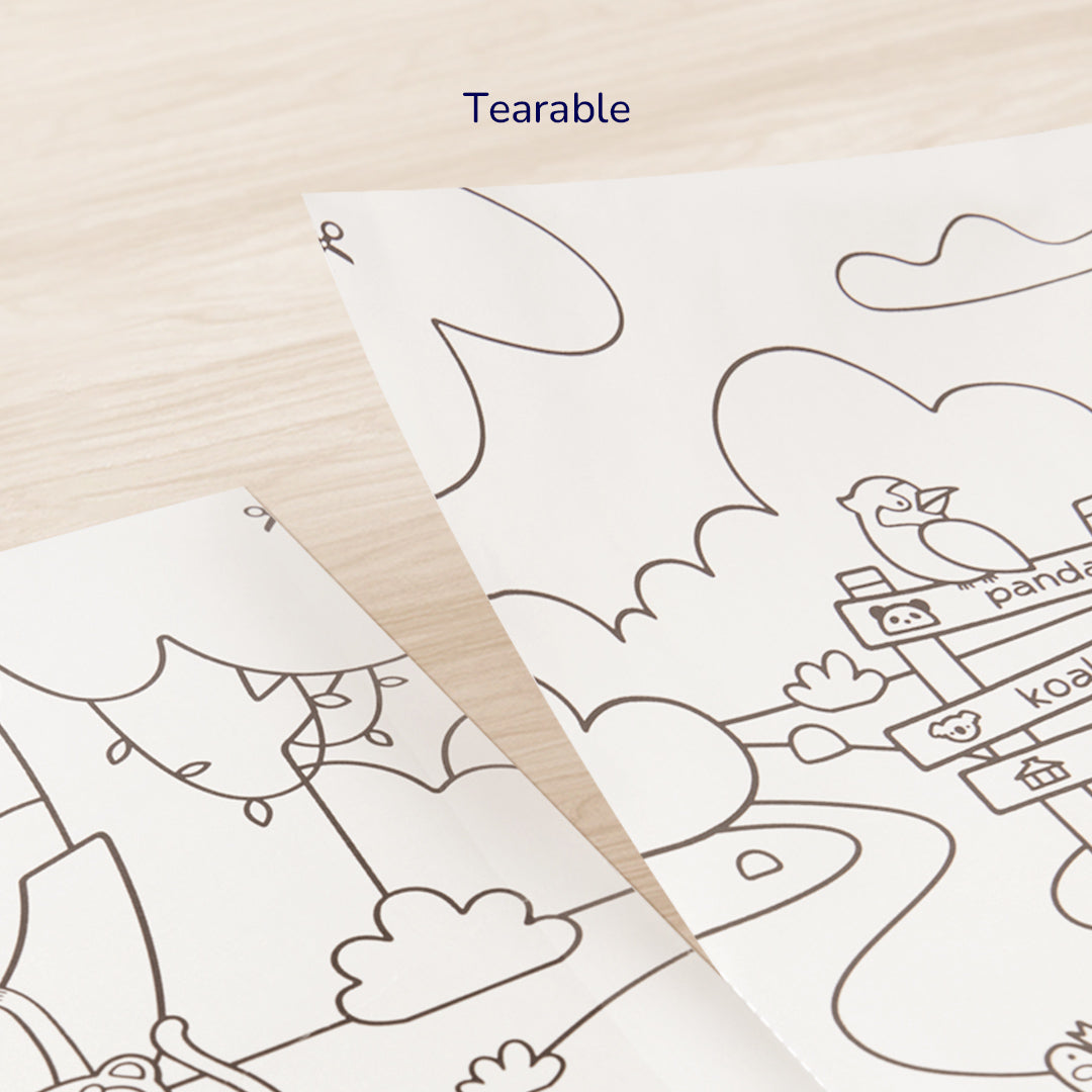 Adhesive coloring roll Amazing dinosaurs