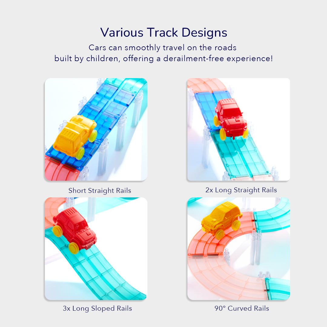 Magnetic Building Set – Racing Track with Electric Cars
