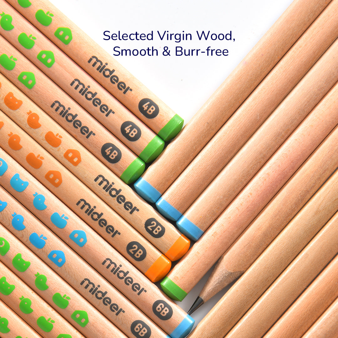 Stori trikampiai pieštukai 2B, 6vnt